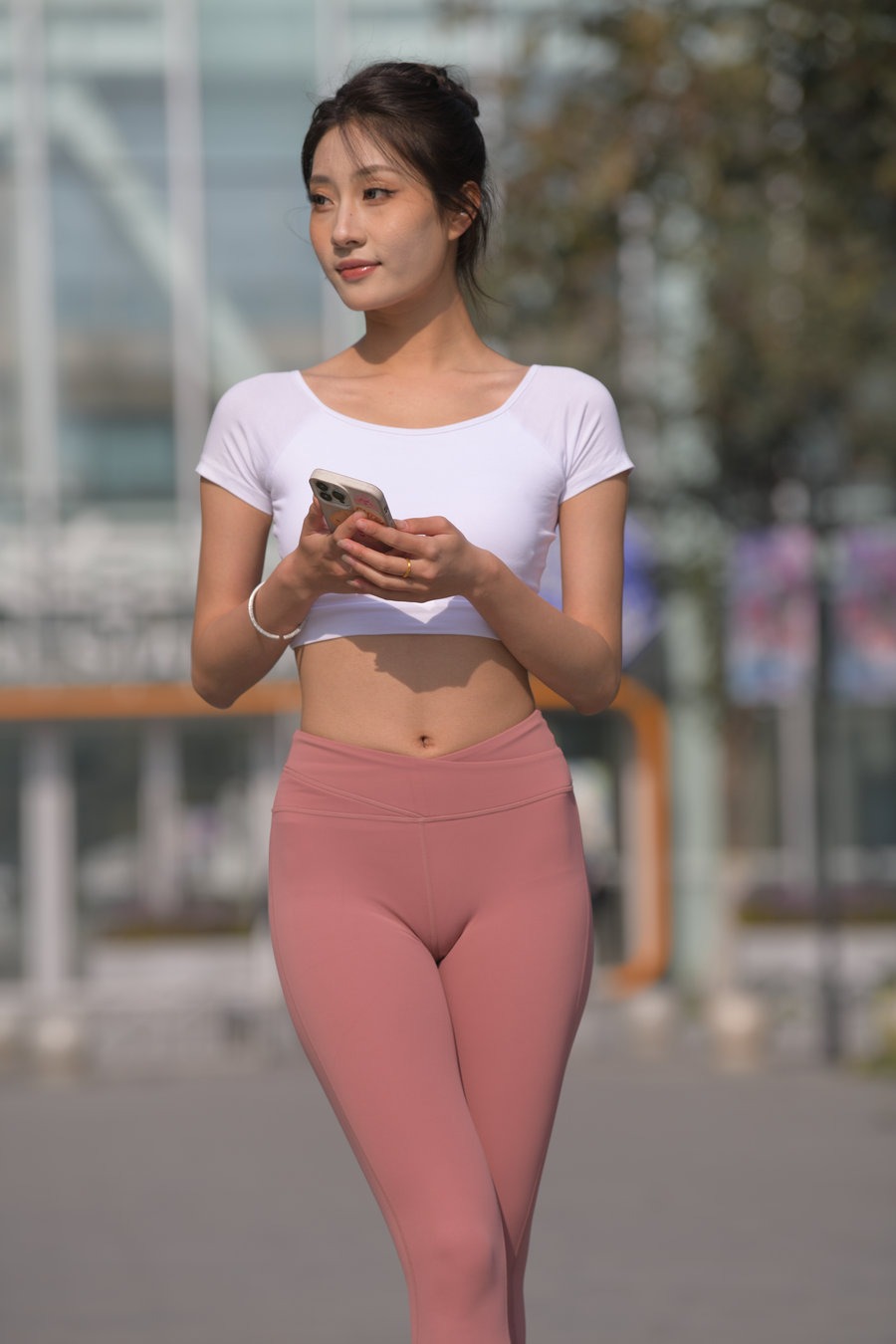 粉红色瑜伽裤女孩J4915 583P1V-26.4GB-学姐图库