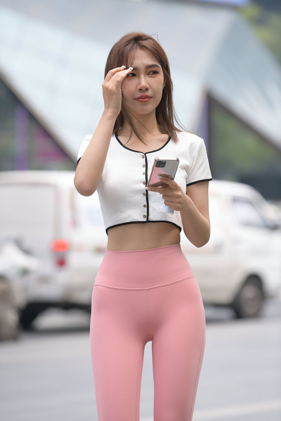 图片[2]-街拍粉色瑜伽裤女孩J2900 645P1V-20.7GB-学姐图库