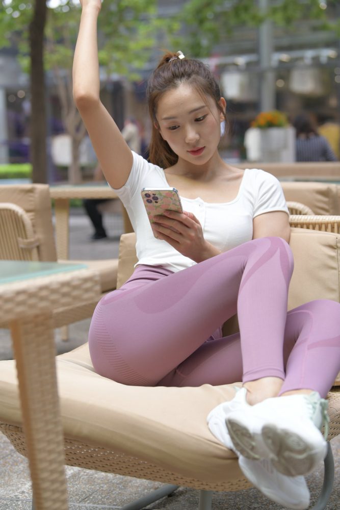 图片[6]-香芋色瑜伽裤高马尾漂亮女孩J2206 545P1V-19.1GB-学姐图库