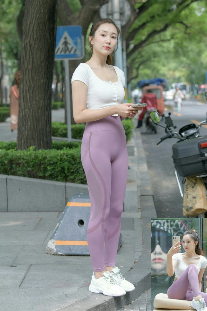 图片[5]-香芋色瑜伽裤高马尾漂亮女孩J2206 545P1V-19.1GB-学姐图库