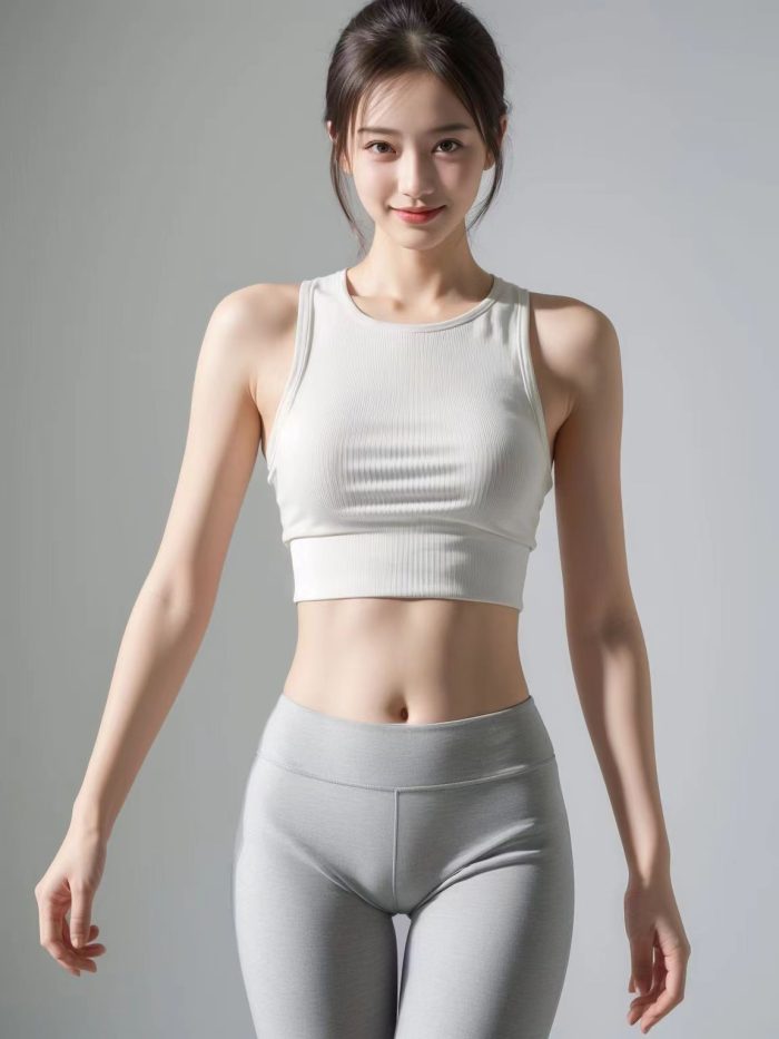 AI瑜伽裤清纯妹子系列图-学姐图库